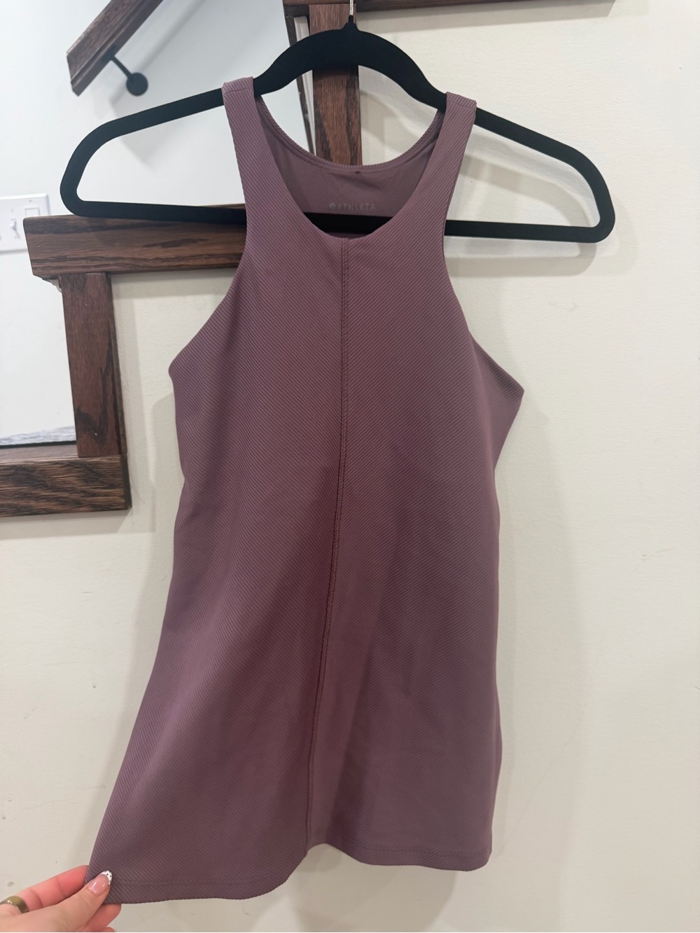 Athleta Mauve High-Neck Tank Top